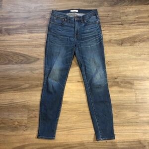 Madewell Jeans Women's 27 9" High Rise Creston Wash Denim Skinny Fit Preppy